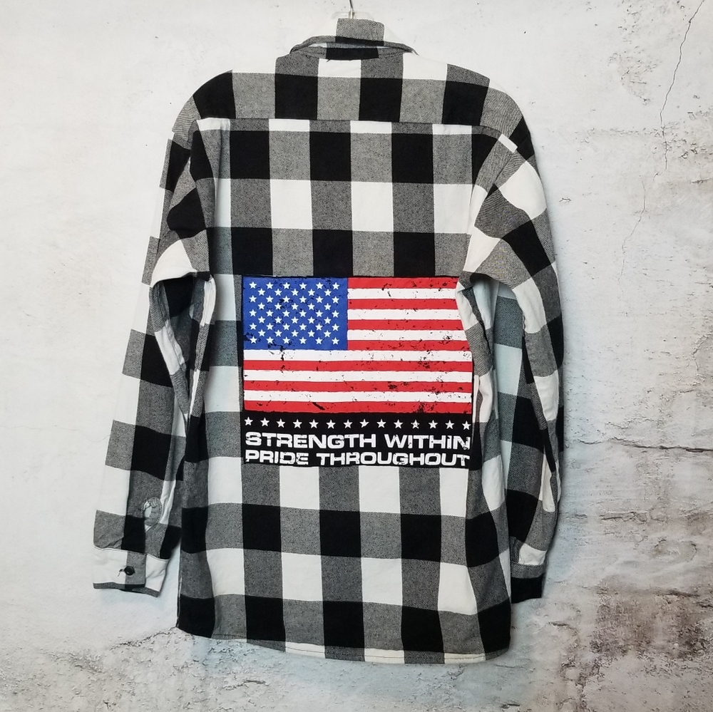 Upcycled USA Flannel Shirt